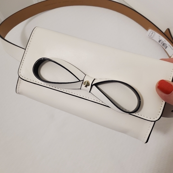 NWT Kate Spade Ivory White Leather Beltbag Large/XLarge, Ret. $98.00 main image 5